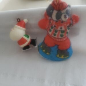 Kids Festive Ornament Duo - Red and White